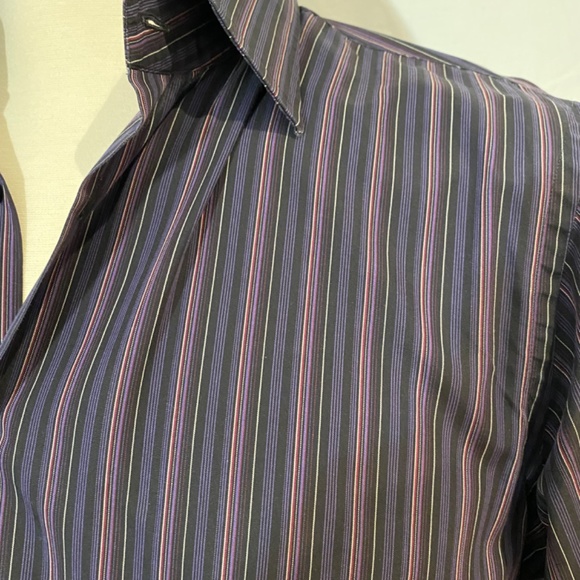 HUGO BOSS Men’s Striped Button Down Shirt Sz XL or 16 1/2 - Picture 3 of 7